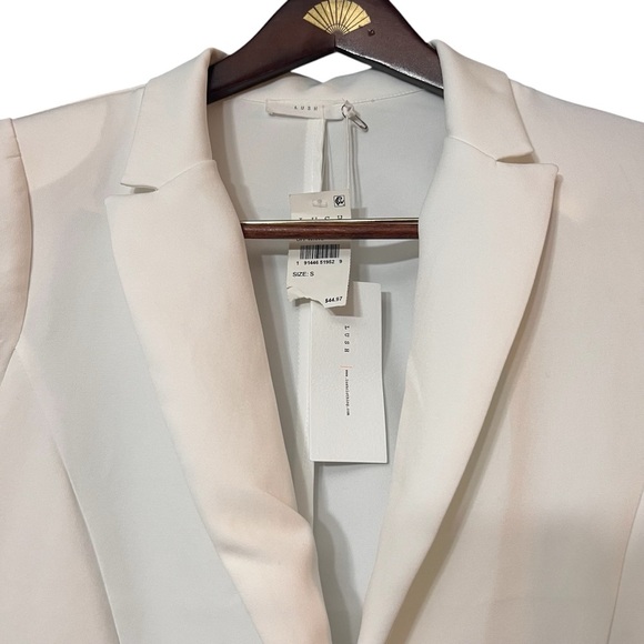 Lush Casual Notch Collar Blazer In white/ Size S/ New With Tag - Picture 4 of 7